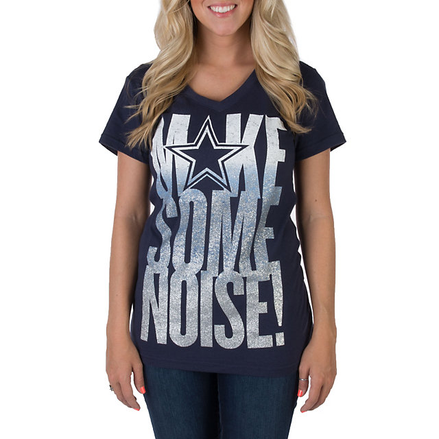 Dallas Cowboys Make Some Noise V-Neck Tee | Womens | Clearance ...