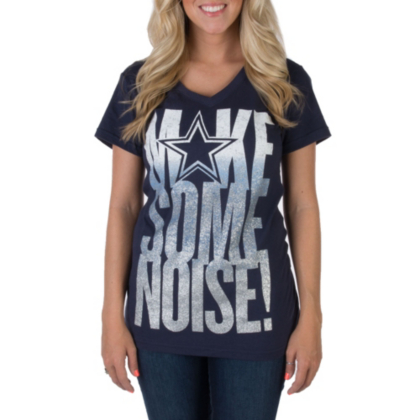 Dallas Cowboys Make Some Noise VNeck Tee Womens Clearance