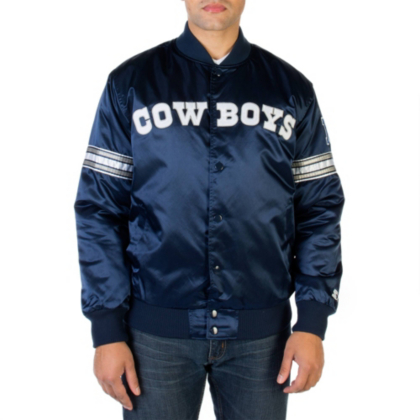 Dallas Cowboys Starter Navy Snap Front Jacket Outerwear Other