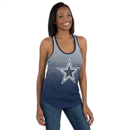 Dallas Cowboys Nike Womens New Day Triblend Tank Short Sleeve Tops