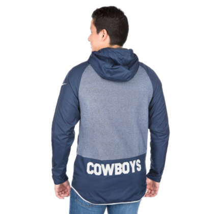 nike men's dallas cowboys av15 fleece navy pullover hoodie