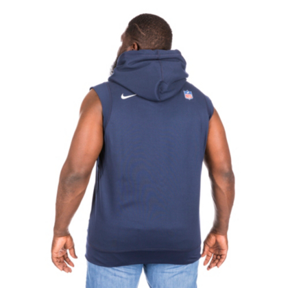 Nike Men's Dallas Cowboys Sleeveless Athletic Navy Hoodie