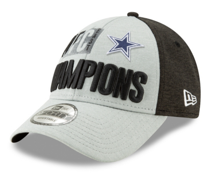 Men's New Era Heather Gray Dallas Cowboys 2018 NFC East Division Champions  Locker Room 9FORTY Adjustable Hat