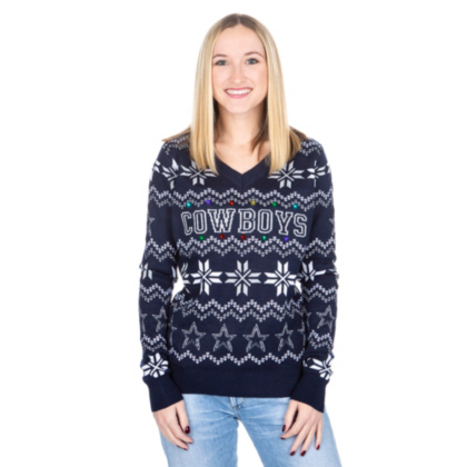 dallas cowboys light up sweater