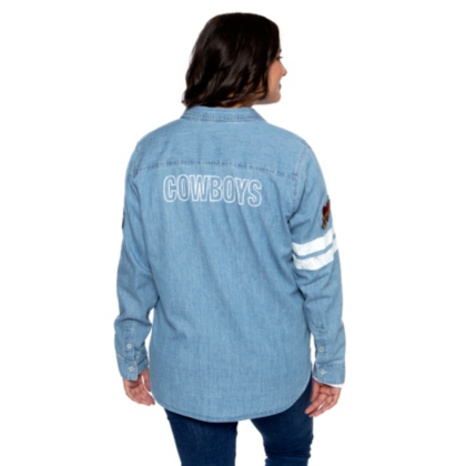 dallas cowboys denim shirt
