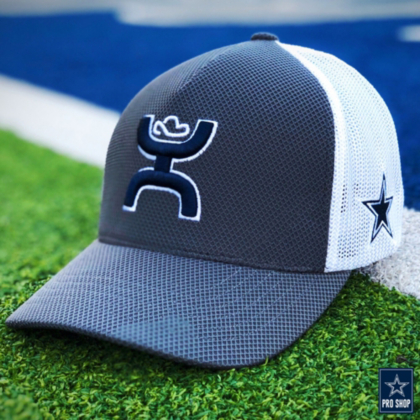 Hooey Dallas Cowboys Flex Grey White - Hats Cap - 7002GYWH | by Casual Raul Western Wear