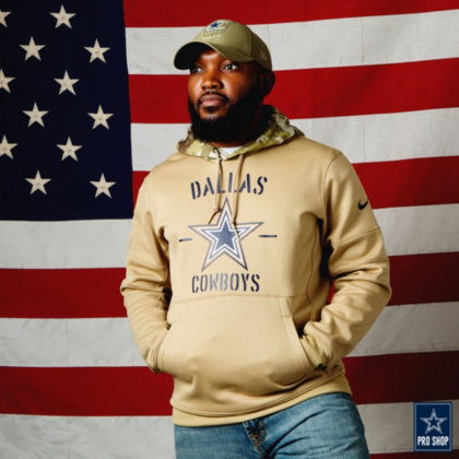 dallas cowboys salute to service men's hoodie