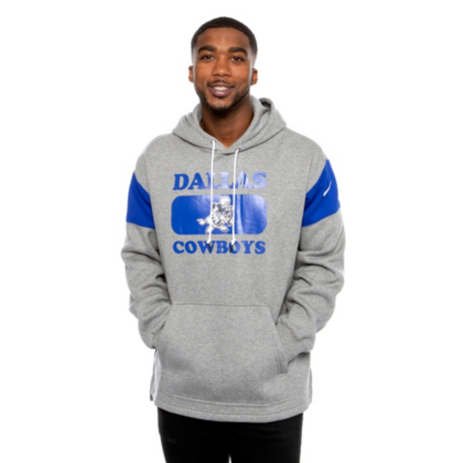 men's dallas cowboys nike gray historic pullover hoodie