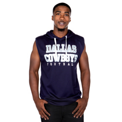 Nike Men's Dallas Cowboys Sleeveless Athletic Navy Hoodie