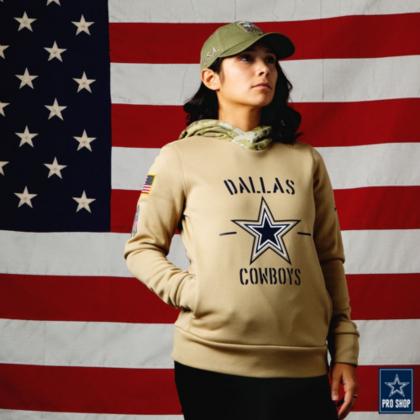 dallas cowboys salute to service women's hoodie