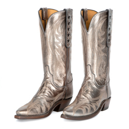 pewter cowboy boots