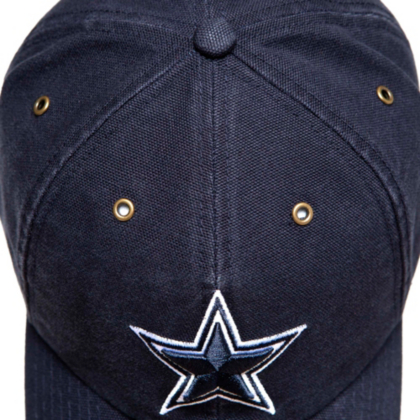 Dallas Cowboys RUGGED LEATHER Navy-Grey Fitted Hat