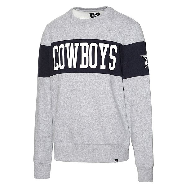 Dallas Cowboys '47 Brand Mens Grey Interstate Crew Sweatshirt | Dallas ...