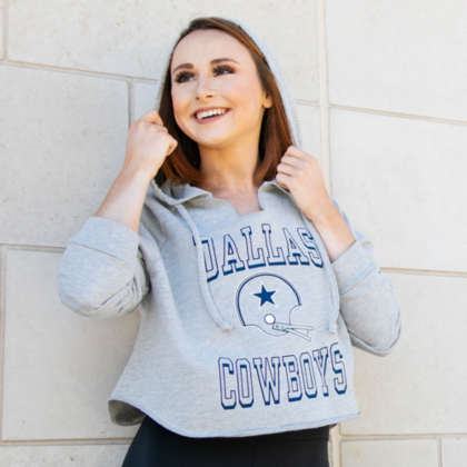 dallas cowboys cropped hoodie