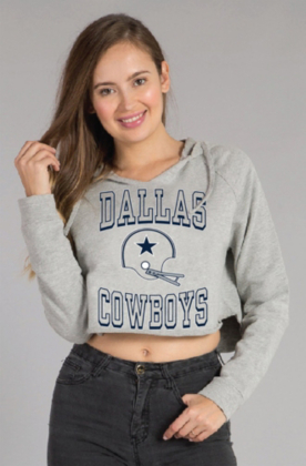 dallas cowboys cropped hoodie