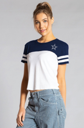 women's football crop top