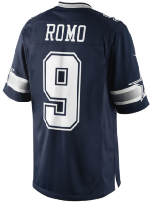 tony romo t shirt jersey