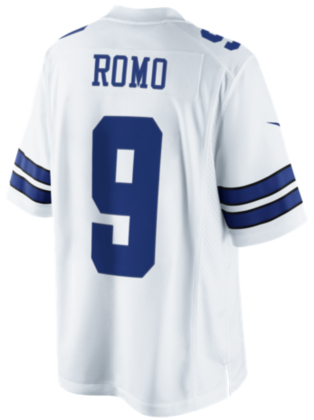 Dallas Cowboys Tony Romo #9 Nike White 