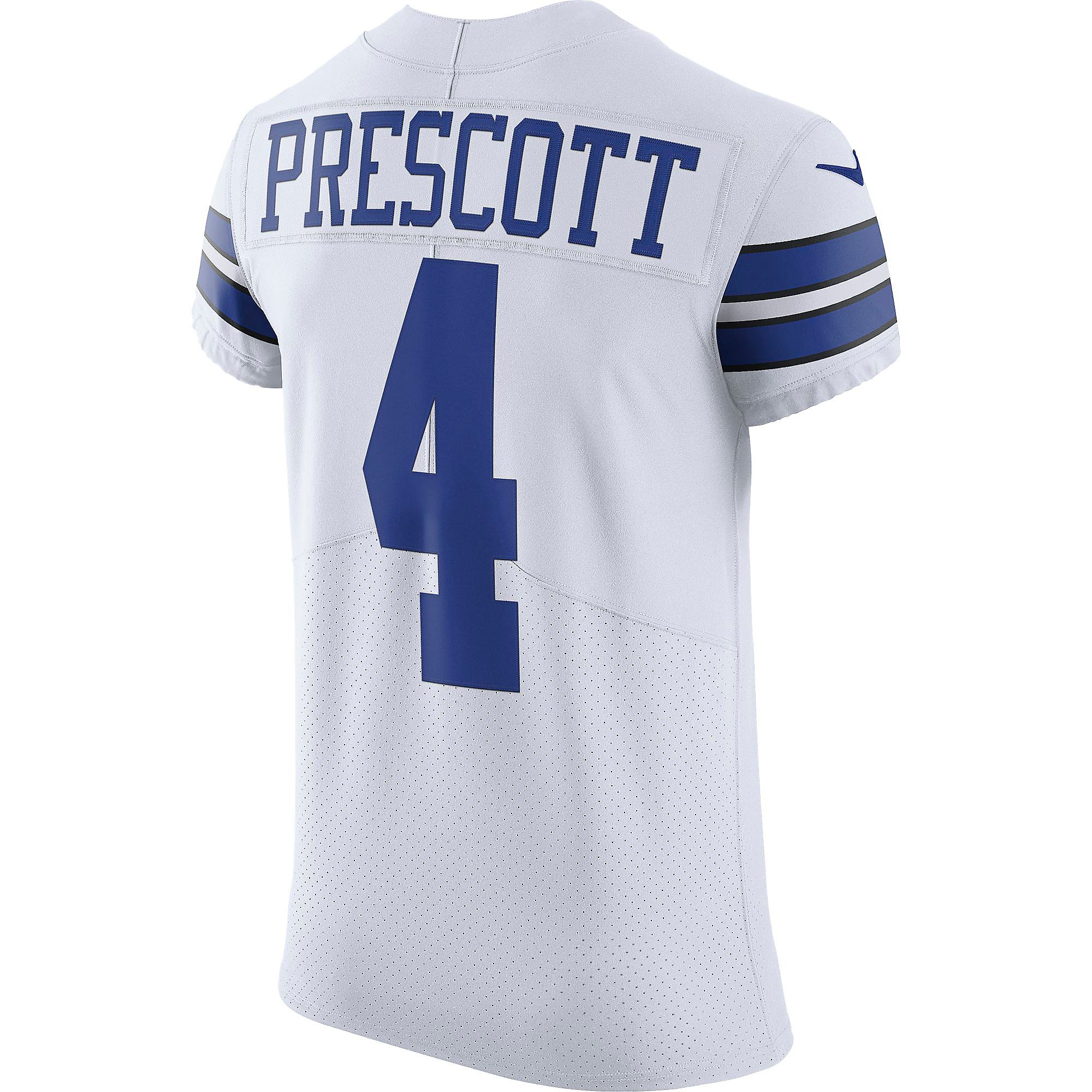 Dallas Cowboys Dak Prescott #4 Nike White Vapor Elite Authentic ...