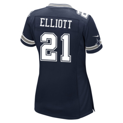 Dallas Cowboys Womens Ezekiel Elliott Nike Navy Game Replica Jersey ...