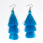 AT&T Blue Tassel Earrings