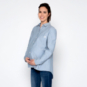 AT&T Team Colors Fredricka Womens Maternity Long Sleeve Button Down Shirt