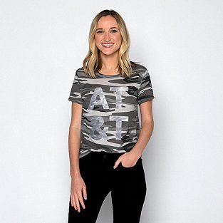 Women's Short Sleeve T-shirt Camo Gray