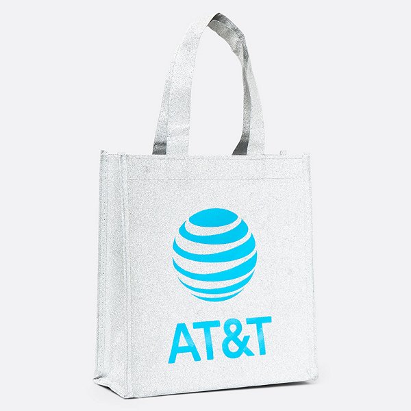 AT&T Silver Glitter Small Gift Bag