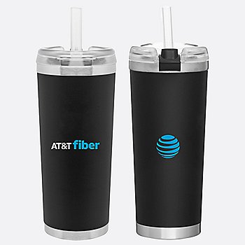 AT&T Fiber 24oz Tumbler with Straw