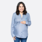 AT&T Team Colors Harvard Maternity Button Up