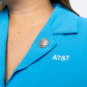 AT&T Globe Crystal Pin with Magnet Back