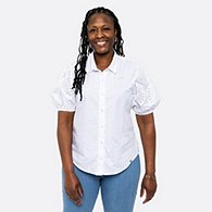 AT&T Madelyn Short Sleeve Button Up