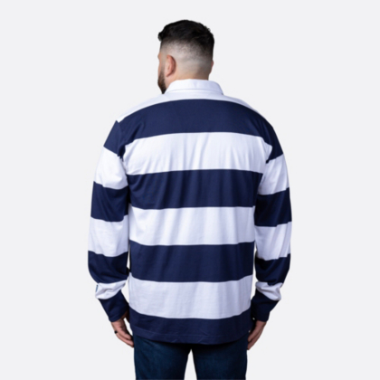 AT&T Blue Long Sleeve Rugby Polo