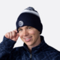 AT&T Stripe Pom Pom Beanie