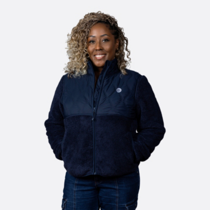 AT&T Bailey Women's Quilted Teddy Fleece Jacket