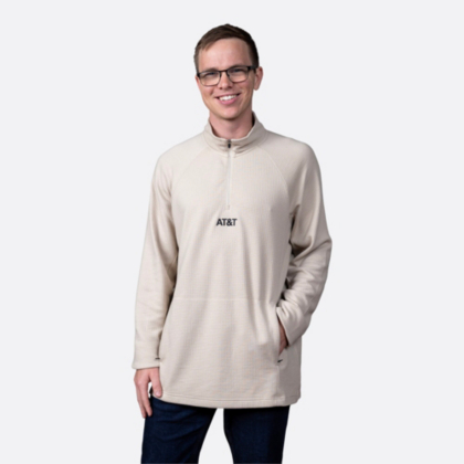 AT&T Men's Rhythm Waffle QZ Pullover