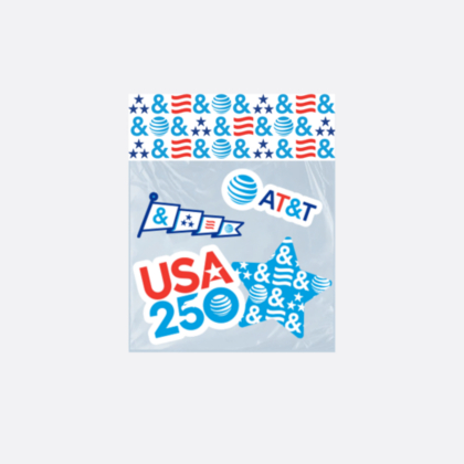 AT&T USA 250 Sticker 4 Pack
