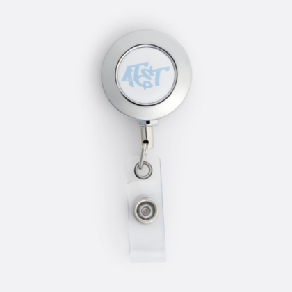 AT&T Metal Retractable Badge Reel with Belt Clip