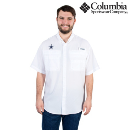 dallas cowboys columbia tamiami short sleeve shirt