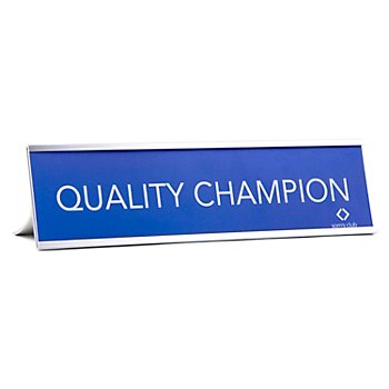 Quality Champion Name Plate
