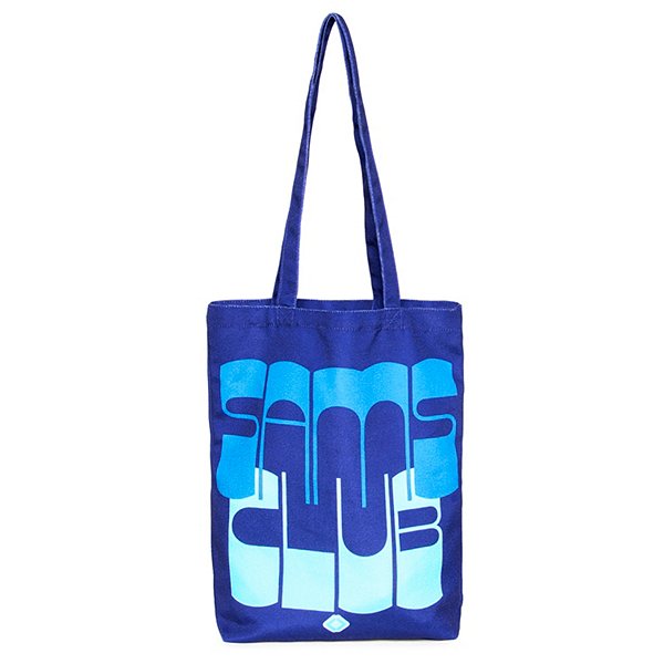 Recycled Canvas Tote - 70s Blue