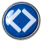 Circle Lapel Pin - Blue Diamond