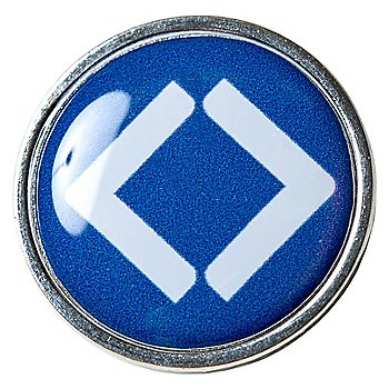 Circle Lapel Pin - Blue Diamond