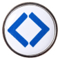 Circle Lapel Pin - White Diamond