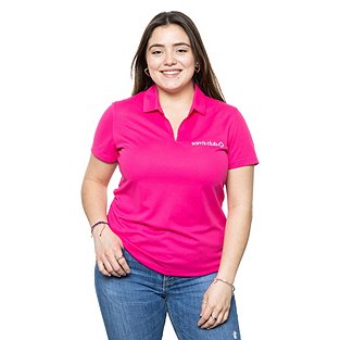Nike Women's Polo Shirt in Pink & Blue