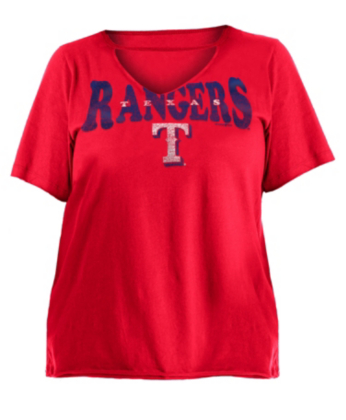 texas rangers women's plus size shirts