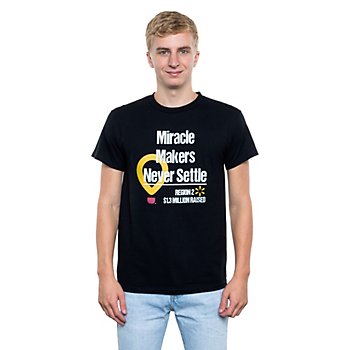 SparkShop Miracle Makers Never Settle Unisex Tee