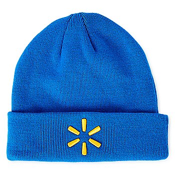 SparkShop Cuffed Beanie with Yellow Spark - Royal Blue