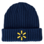 SparkShop Navy Ribbed Cuffed Beanie with Yellow Spark