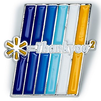 SparkShop Thank You Squared Lapel Pin